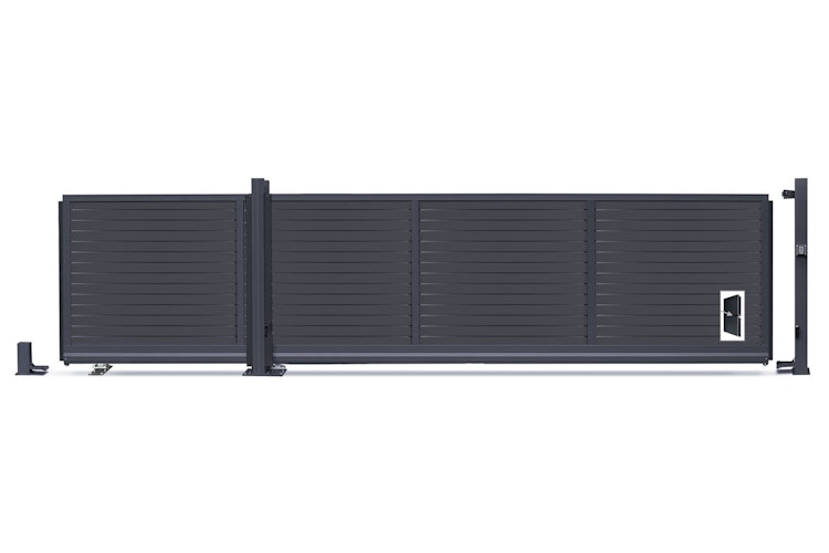 dz VIDUAL Slide Schiebetor Pure 100 x 20 mm Rhombusprofil - Durchblick nach unten