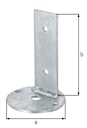 Vorschaubild Alberts® Befestigungswinkel, feuerverzinkt, zum Aufschrauben, Aufschraubplatte: ⌀100 mm 657260