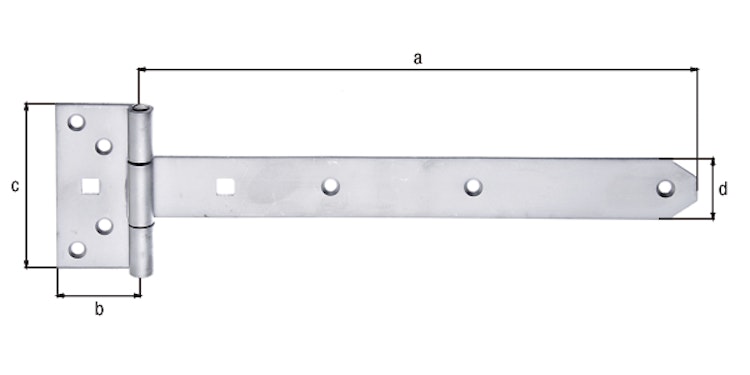 Alberts® Kreuzgehänge Edelstahl Scharnier 92x44 Band 292x34 mm