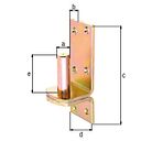 Vorschaubild Alberts® Kloben ⌀20 mm auf Platte 167x60 mm gelb verz.