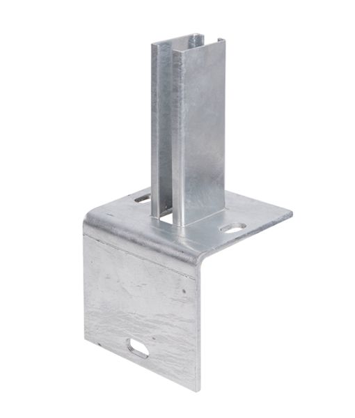 Alberts® Pfostenträger f.Zaunpf.Doppelstab-Gittermatten/L-Steine,anth,z.Aufschr.,120x120 686116