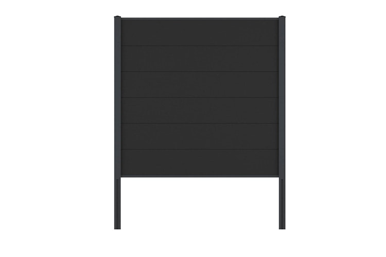 dz Alu Steckzaunelement VIDUAL Comp-Co WPC 280 für Pfosten 72/72 mm