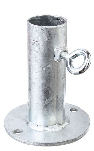 Alberts® Halter für Sonnenschirme,feuerverzinkt,zA,Platte ⌀100mm,f.Standrohr ⌀20-38mm 657246