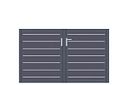 Vorschaubild dz VIDUAL Swing Doppeltor Line 150 x 20 mm Rechteckprofil  Distanz 10 mm symmetrisch