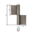 Vorschaubild Alberts® Konstruktionsband Typ KO4,zweit.,z.Anschweißen,Höhe 160mm,⌀16mm