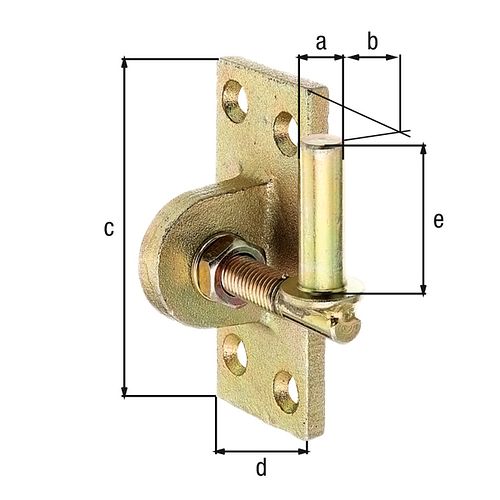 Alberts® Kloben z.Anschrauben verstellbar 45x105mm ⌀13mm feuervz.