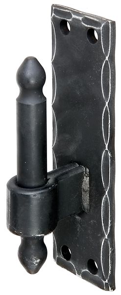Alberts® Kloben ⌀16mm auf Platte 150x45mm Abstand 25mm Randgehämmert schwarz