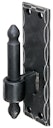Vorschaubild Alberts® Kloben ⌀16mm auf Platte 150x45mm Abstand 25mm Randgehämmert schwarz