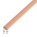 Vorschaubild Alberts® Viertelkreisprofil, PVC geschäumt, Buche, LxBxH 2600x15x15 mm 433956