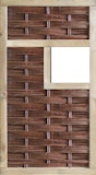 T&J LABO-3D Weidengeflechtzaun 94x 180 cm, 1 Fenster mittigZubehörbild
