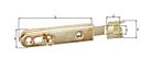 Vorschaubild Alberts® Möbelriegel LxB 70 x 16 mm vermessingt