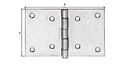 Vorschaubild Alberts® Scharnier Edelstahl 81x128 mm