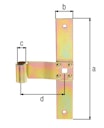 Vorschaubild Alberts® Fensterladen-Mittelband gerade galv.gelb verzinkt HxB 200x30 mm,Rolle ⌀13 mm 