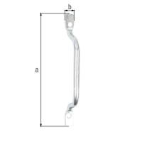 Alberts® Torgriff, Stahl roh, galvanisch blau verzinkt, Länge 159 mm, Breite 13 mm, FR 309558