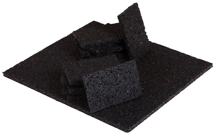 aMbooo Terrassendielen UK Gummi Pad 24-er 40x60x10 mm  