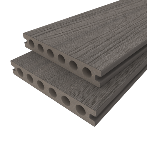 NewTechWood Deluxe WPC-Terrassendiele Hohlkammer Silver Gray  23 x 138 mm
