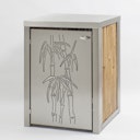 Vorschaubild BambusBASIS Mülltonnenbox Edelstahl für 120 l-Tonne  -  1-/2-/3-er Box
