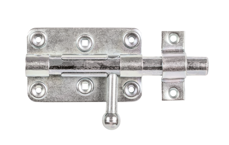 Bolzen-Schlossriegel galvanisch verzinkt dickschichtpassiviert Ø16x99x60 mm