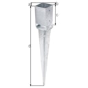 Vorschaubild Alberts® Einschlaghülse 750mm mit verstellbarem Topf für verschiedene Pfostenstärken