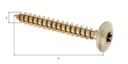 Vorschaubild Alberts® Holzschraube Maxi-Fix gelb verzinkt SxL ⌀6x50 mm Box à 4 St. 