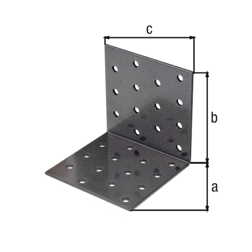 Alberts DURAVIS® Lochplattenwinkel 80x80x80mm