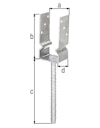 Vorschaubild Alberts® U-Pfostenträger Holzschutz 150x60x4mm Betonanker Riffelstahl für verschiedene Pfostenstärken