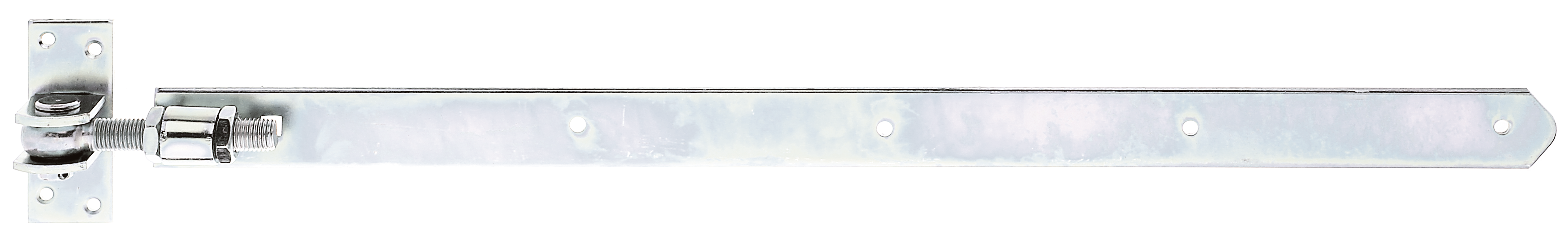 Alberts® Ladenband, gerade, Abschluss abgerundet, verstellbar, galvanisch verzinkt, dickschichtpassiviert,LxB660x40mm,Gewinde M16 318260