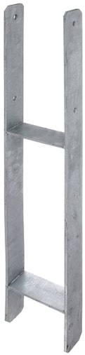 Alberts® H-Pfostenträger 300x60x6mm Gesamtlänge 800mm für verschiedene Pfostenstärken