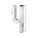 Vorschaubild Alberts® U-Pfostenträger für L- Randsteine für Vierkantholzpfosten 91x91mm Höhe: 230mm