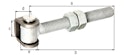 Vorschaubild Alberts® Torband mit Muttern,U-Bügel Stahl roh,z.Anschweißen,Gew.M20