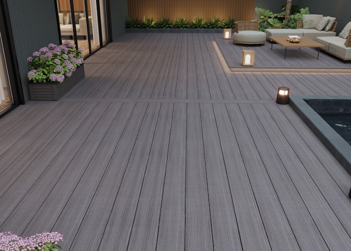 NewTechWood OldWood WPC-Terrassendiele Massiv Silver Ash  23 x 210 mm