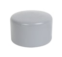 Vorschaubild Alberts® Pfostenkappe für  runde Metallpfosten, Kunststoff, grau, ⌀76 mm 654467