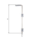 Vorschaubild Alberts® Bodenschieber,VA,Griff grau,Gesamthöhe 500 mm,Abstand Bolzen-Tor 40 mm 