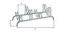 Vorschaubild Alberts® Mehrfach-Fahrradständer freist.,fvz, Einstellplätze 4, LxT 1150x515 mm 692643