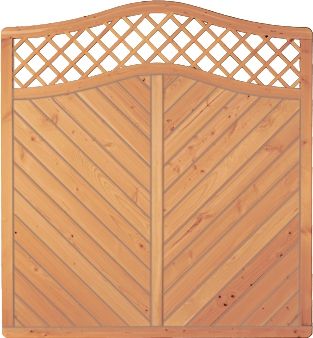 T&J CLASSICO Sichtschutz Rankgitter Krone Douglasie 1800 x 1800/1900 mm