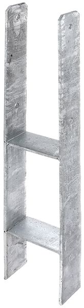 Alberts® H-Pfostenträger 300x60x6mm Gesamtlänge 600mm für verschiedene Pfostenstärken