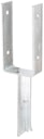Vorschaubild Alberts® U-Pfostenträger 200x60x4mm Betonanker T-Eisen für verschiedene Pfostenstärken
