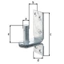 Vorschaubild Alberts® Kloben ⌀13 mm auf Platte 100x35 mm feuervz.