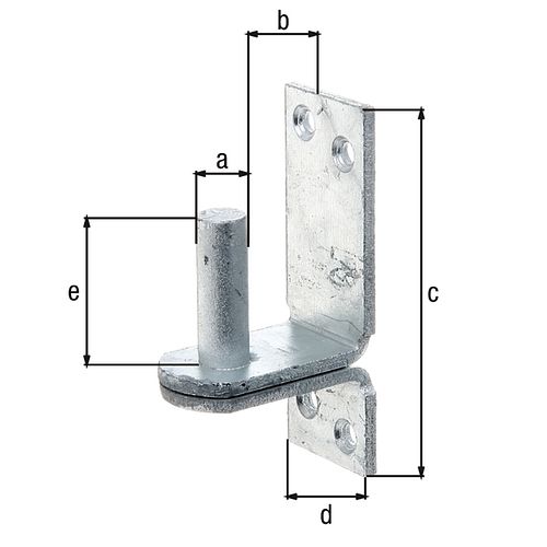 Alberts® Kloben ⌀13 mm auf Platte 100x35 mm feuervz.