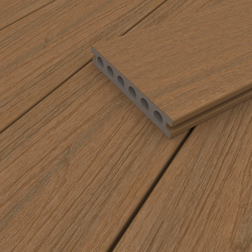 NewTechWood Deluxe WPC-Terrassendiele Hohlkammer Teak  23 x 138 mm