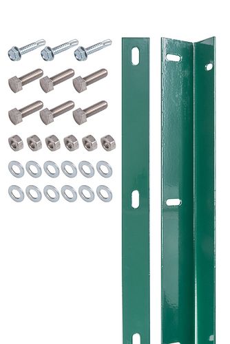 Alberts® Befestigungsleiste f.Doppelstab-Gittermatten,grün,Länge:2000 mm,m.Schrauben 623203