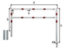 Vorschaubild Alberts® Absperrgitter Moovy fvz.,weiß,m.roten Ringen,z.Einb.,B1500mm,Höhe ü.Boden 1000mm 770280