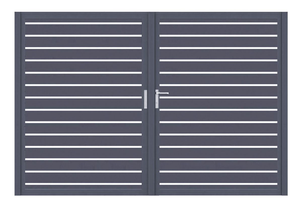dz VIDUAL Swing Doppeltor Line 100 x 20 mm Rechteckprofil  Distanz 18 mm symmetrisch