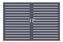 Vorschaubild dz VIDUAL Swing Doppeltor Line 100 x 20 mm Rechteckprofil  Distanz 18 mm symmetrisch
