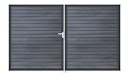 Vorschaubild GroJa Solid Rhombus Doppeltor Rahmen Aluminium Anthrazitgrau 3000 x 1800 mm