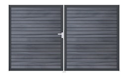 GroJa Solid Rhombus Doppeltor Rahmen Aluminium Anthrazitgrau 3000 x 1800 mm GroJa Solid Rhombus Doppeltor Rahmen Aluminium Anthrazitgrau 3000 x 1800 mmZubehörbild