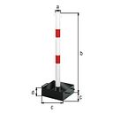 Vorschaubild Alberts® Absperrketteständer Outside weiß,2 rote Ringe,transportabel Pf.⌀60 mm 783242