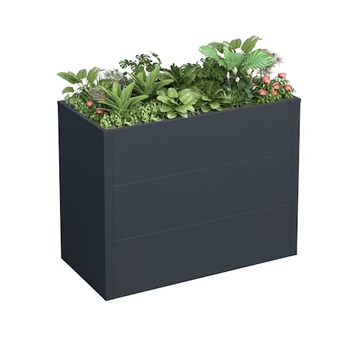T&J ELKE Metall Hochbeet 100 x 50 x 77 cm Anthrazit 