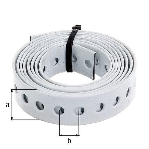 Alberts® Lochband weiß kunststoffbeschichtet Breite 17 mm Länge 1,5 m