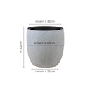 Vorschaubild Klocke Design Blumentopf Betonoptik ⌀ 40 cm x H 32 cm